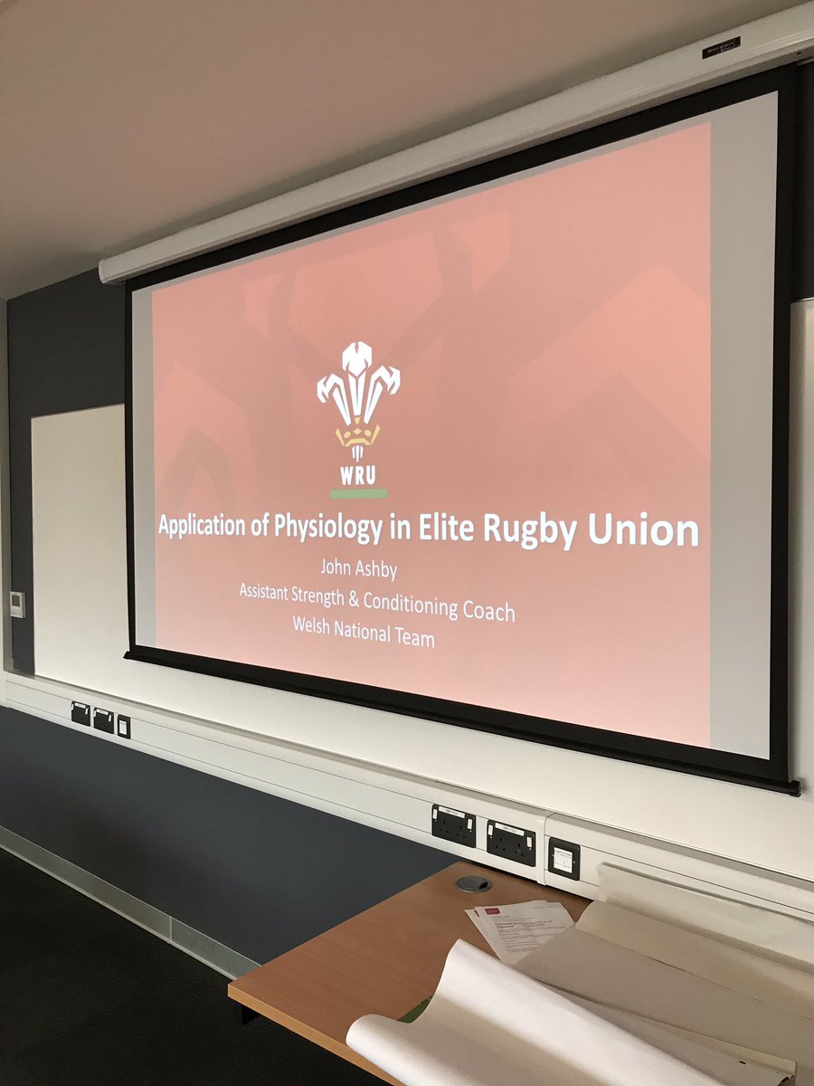 USW_SandC's tweet photo. Fantastic to have John Ashby sharing his journey as an S&amp;C coach and his roles @WelshRugbyUnion @lionsofficial #Cryotherapy #LoadTolerance https://t.co/vwunfID8pG