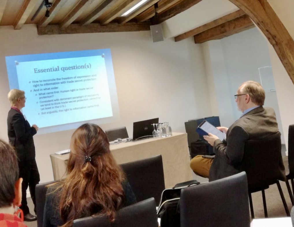 UA_IPLawGov's tweet photo. #tradesecrets #GDPR and #cybercrime are discussed at #icil2018 by Prof. Sharon Sandeen @SharonSandeen, Freya Van Den Boom and Maayan Perel https://t.co/mn6EmgwUoQ
