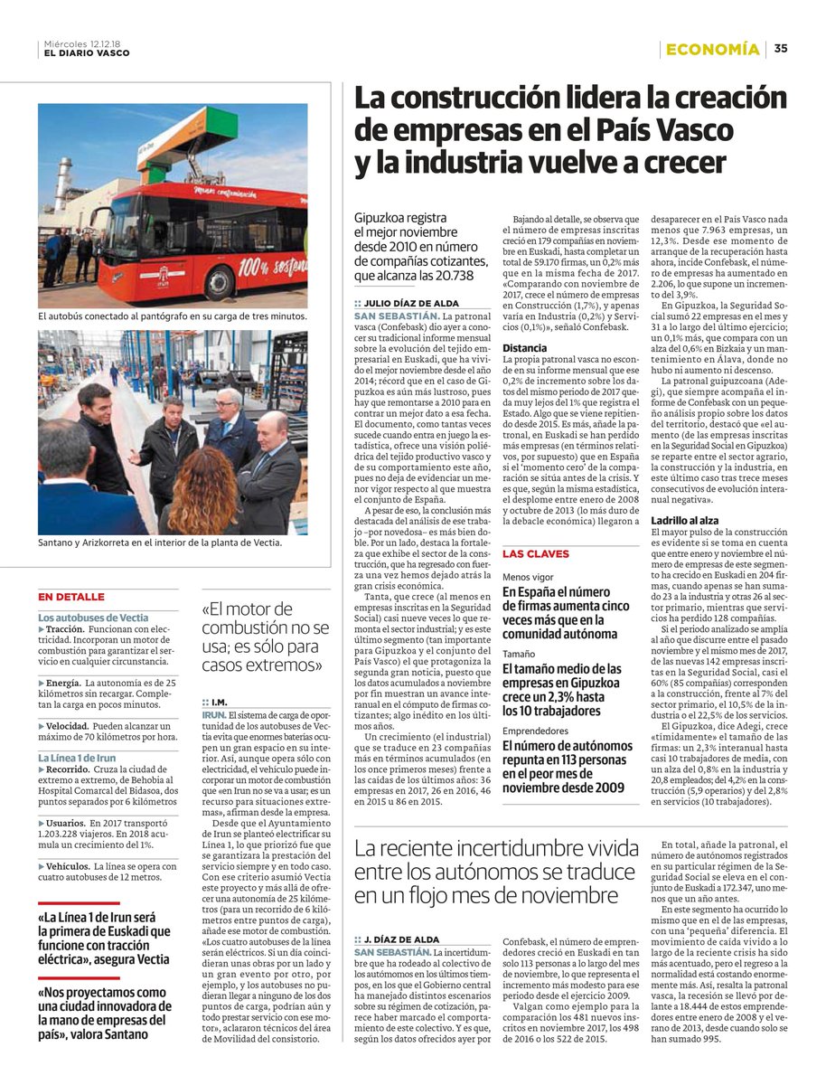 VectiaMobility's tweet photo. De la mano de #Vectia, Irún tendrá en breve buses eléctricos https://t.co/VHRrptnTs3
