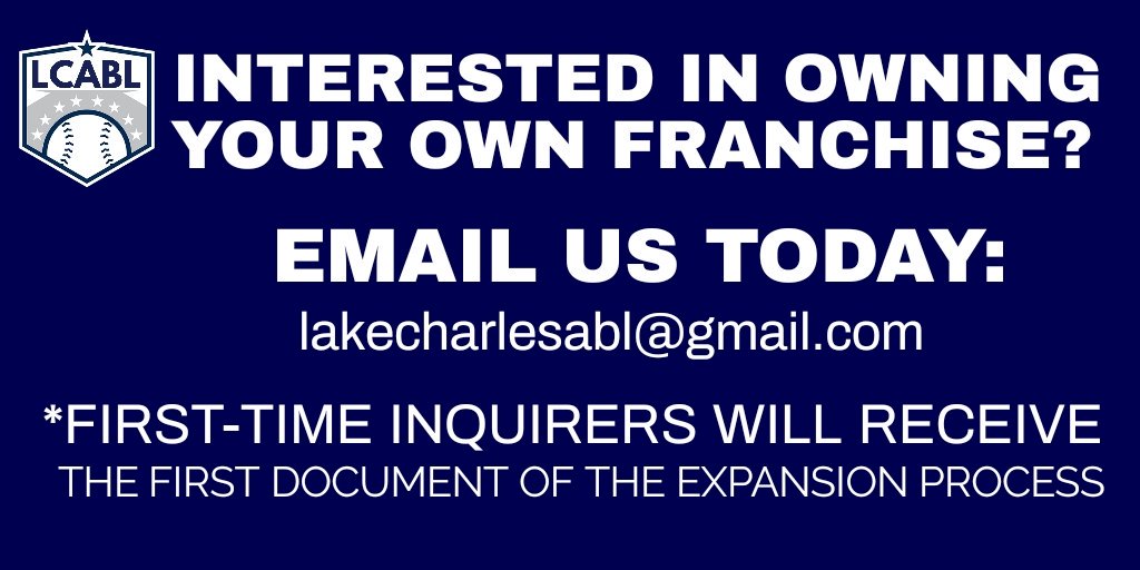 We are now accepting franchise inquiries. If you are interested in owning your own team, email us at lakecharlesabl@gmail.com. 

First-time inquirers will receive the first document of the Expansion Process.