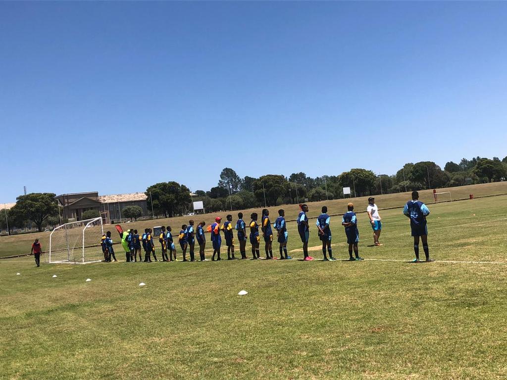 Today Transnet Sport School of Excellence is training 53 selected football players from different Province's. Ms Theresa Moila The Senior Manager of Sport and Education forever dedicated to this cause.
#Schoolofexcellence
#Transnetcares
#GDECares 
#Transnet2018