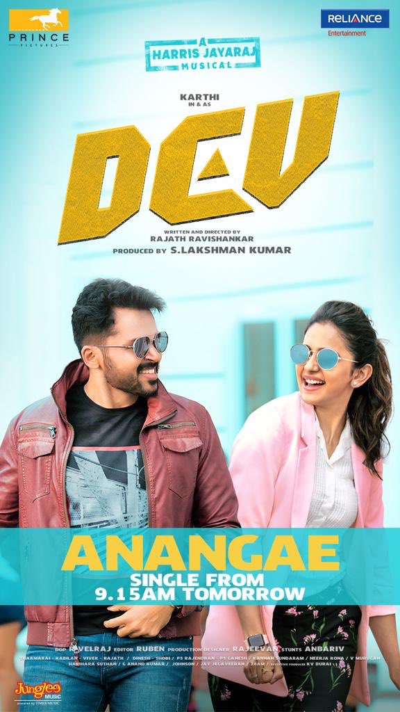 theeejay's tweet image. For a moment I thought it's #Suriya (Anjaan look) 😂🤣 #DevSingle from tomorrow 👍