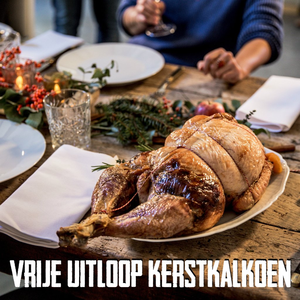 KoopeenKipnl's tweet photo. Onze kerstkalkoenen hebben vrije uitloop naar buiten en krijgen veel ruimte. Binnen zitten ze lekker op stro. De dieren eten goede natuurlijke voeding. Verder gebruiken we geen antibiotica bij de dieren. Ze worden dus 100% natuurlijk gehouden! Kies bewust https://t.co/DnoqYhIR3w https://t.co/0OBWYIvL0I