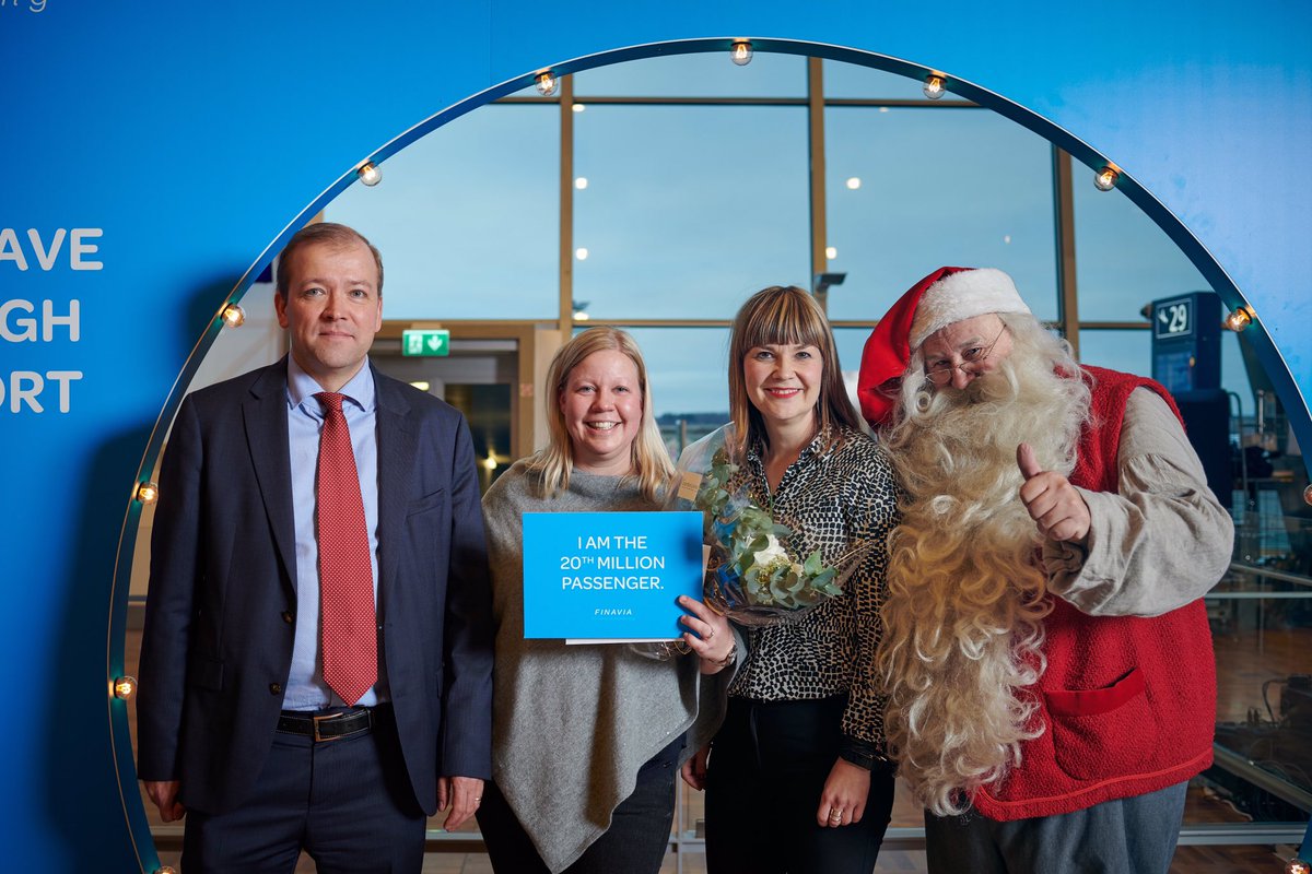 Helsinki Airport broke yet another record today: the 20 million passenger milestone! Read more about the happy occasion: bit.ly/2Bl6Etg #smoothtravelling <a href="/Finavia/">Finavia</a>