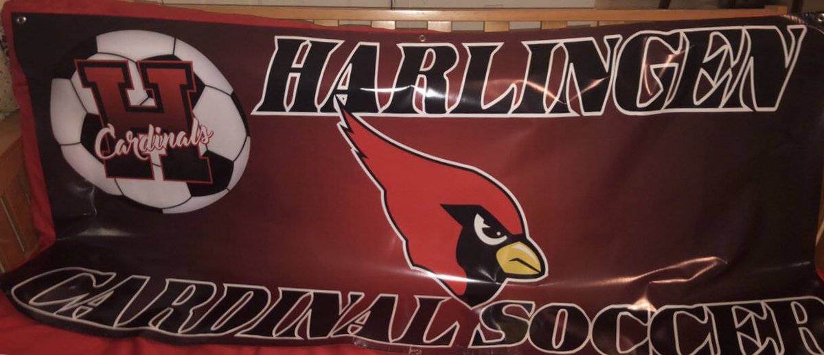 Oh yea and the Harlingen soccer banner has arrived. ⁦<a href="/HarlingenHS/">HHS Cardinals</a>⁩ ⁦<a href="/hcfb_official/">HCFB Official</a>⁩ ⁦<a href="/soccer_cardinal/">Lady Cardinal Soccer</a>⁩.  Oh yea upcoming awesome season this year players