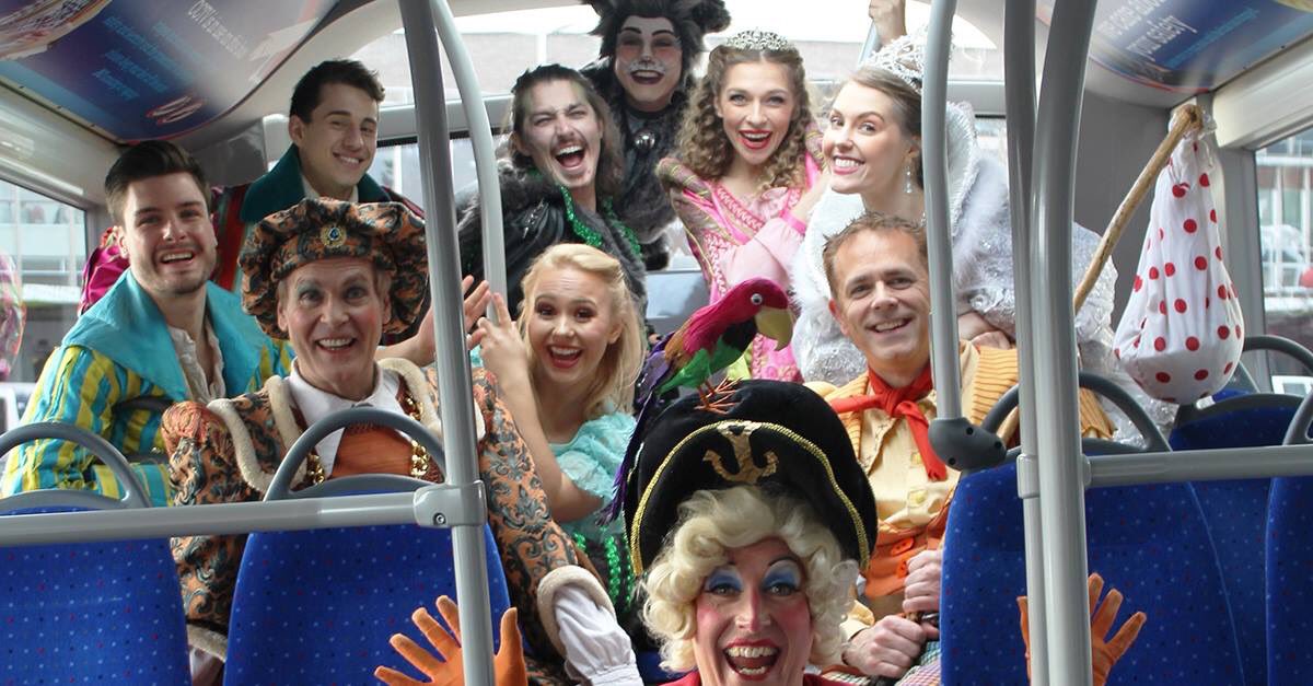 Morebusco's tweet photo. 🎭 We spent this lunchtime with the cast of @LighthousePoole @DuncanReevesLtd’s feel-good family pantomime, Dick Whittington!

Those seeking fame and fortune boldly take the bus. Don’t miss out! Book your tickets now.

➡️ https://t.co/q0d7xQVpFS https://t.co/MO7W2TgjFd