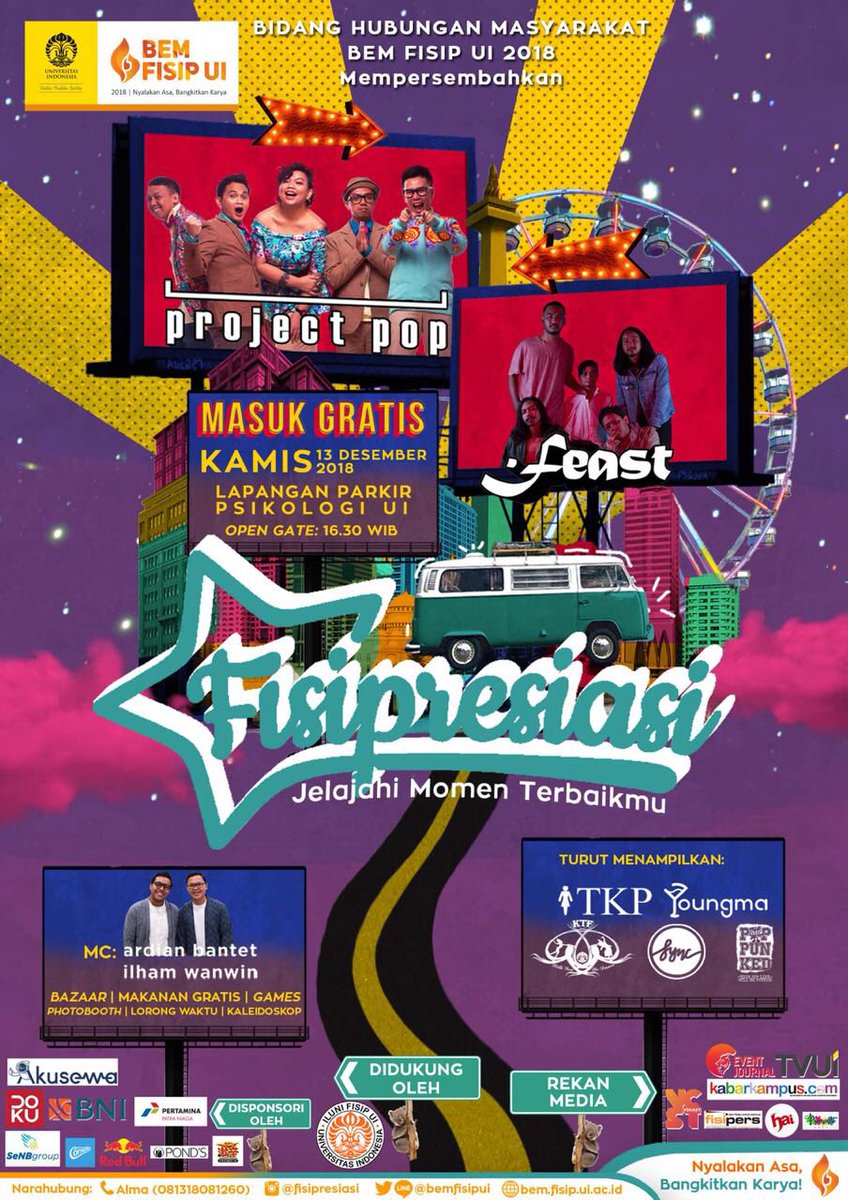 [EVENT]

Vocaster, Fisipresiasi 2018 is on Stage nih!

Acaranya juga dimeriahkan oleh ProjectPop dan Free Entry loh!

Yuk langsung merapat ke Lap. Parkir F.Psi UI sekarang

Fisipresiasi 2018 didukung sepenuhnya oleh Vocast Radio
Bring Your Voice To The World!

Tag <a href="/BEMFISIPUI/">BEM FISIP UI</a>