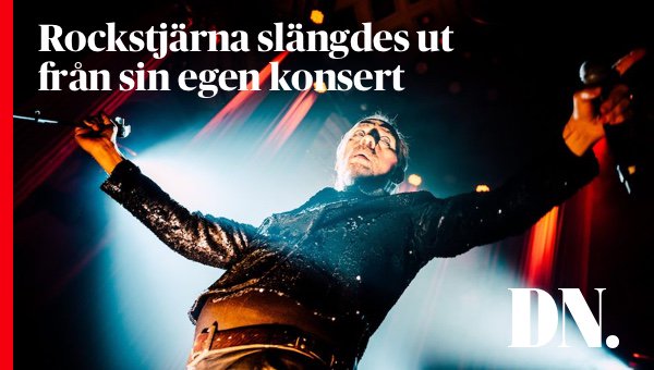 Rockstjärnan Peter Murphy slängdes ut från sin egen konsert i Stockholm.
dn.se/kultur-noje/ro…