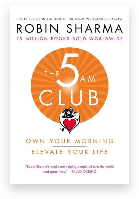 Almost finished (on Audible) 5am Club by <a href="/RobinSharma/">Robin Sharma</a> ... A game changer and feels like it was written just for me! Thanks Robin - I know you put 110% into this. 👍❤️