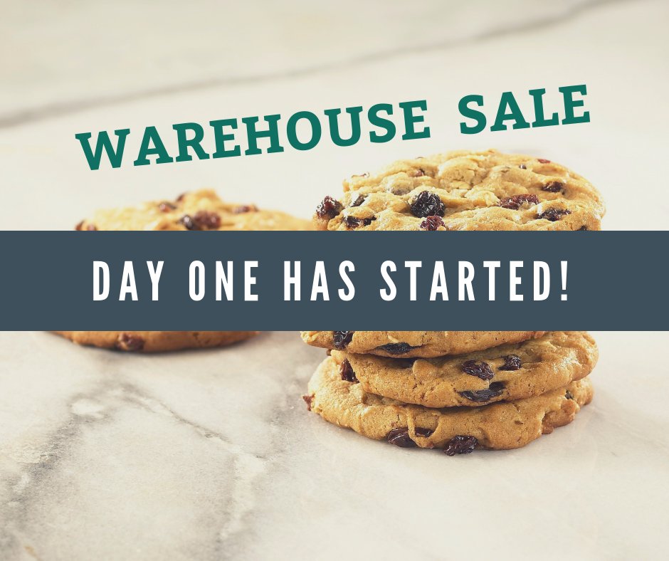 🎉 DAY ONE OF THE WAREHOUSE SALE HAS STARTED! We are open today from 12 pm - 6 pm! See you soon!! 🍕 🍪 #joecorbisfundraising #warehousesale #pizzas #mrsfields #andmore