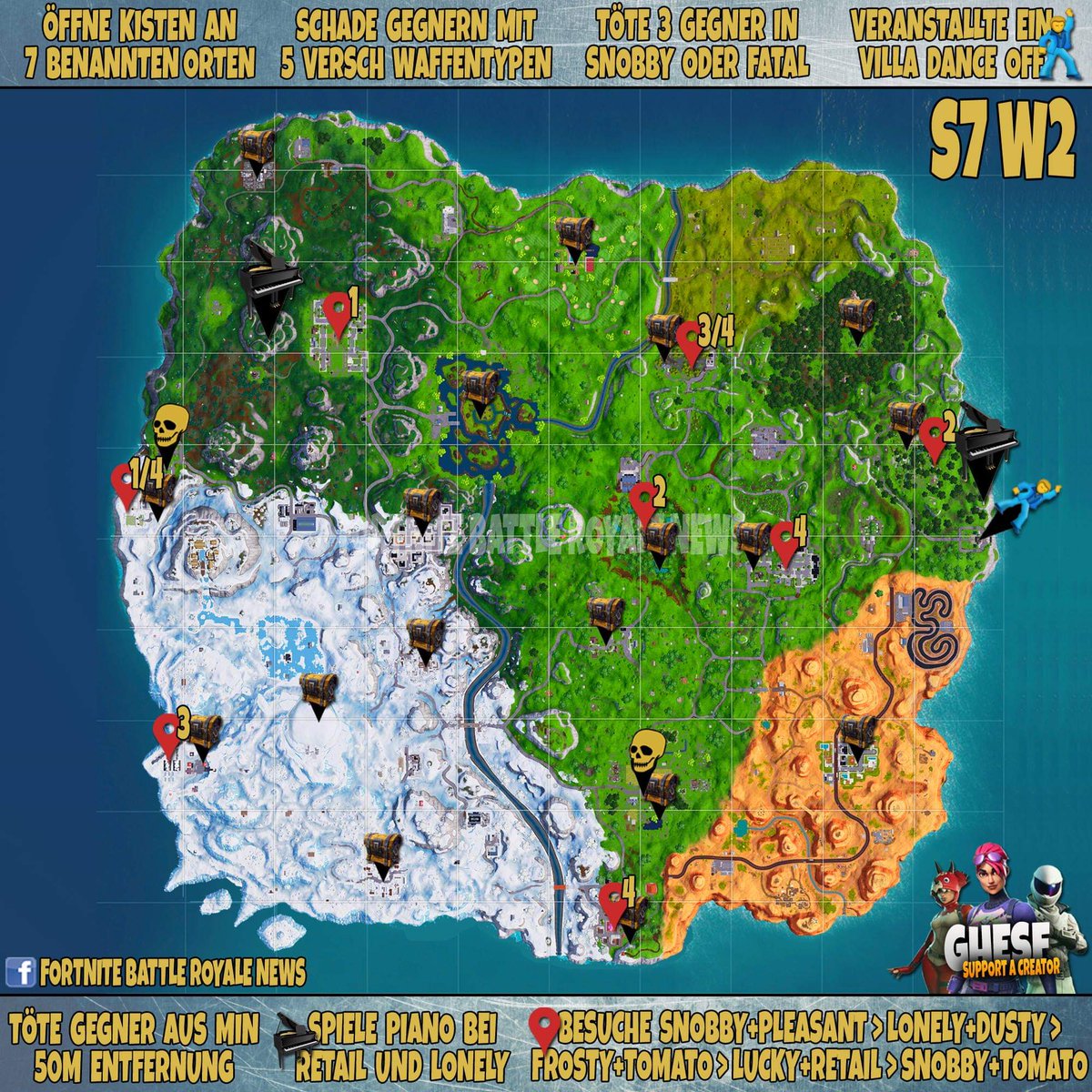 atzepeng934info on twitter cheatsheet woche 2 und auch diese woche gibt es wieder ein neues cheatsheet bonus stern banner folgt fortnite - fortnite bonusstern woche 3