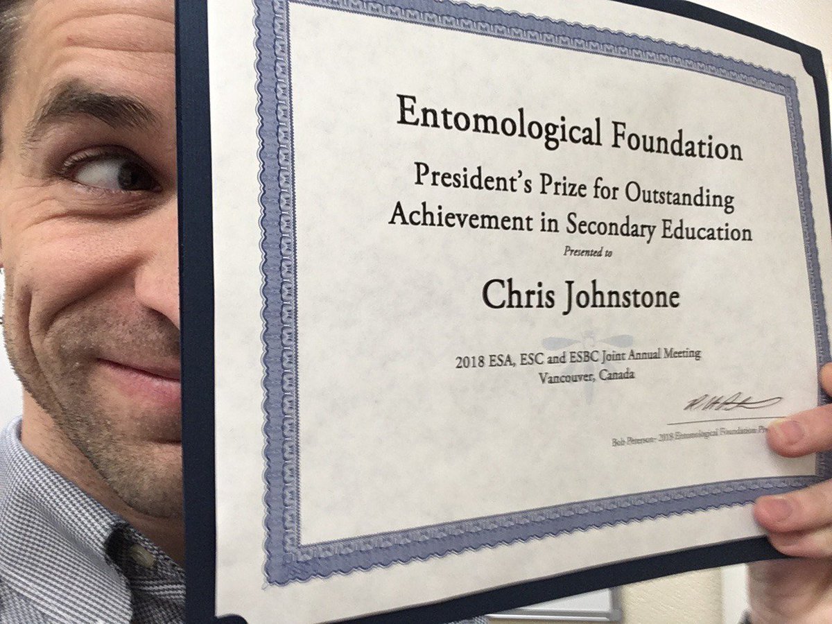 TechieSciGuy's tweet photo. I could win national teacher of the year and still not be as proud and honored as I am to be recognized by my fellow #bugnerds and educators and @EntFdn @EntsocAmerica. 🐝🦋🐞🕷 https://t.co/eituta8UVE #teachwithbugs #STEMbugs https://t.co/oTx1OvGtl1