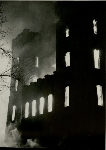 KState's tweet photo. Fun fact: Nichols Hall looks like a castle because in the early 20th century it was tradition for ROTC buildings to resemble a castle. 

Today marks 50 years since the notorious Nichols Hall Fire. Learn more about the history at https://t.co/UdaoShqDSw. https://t.co/wvFcgLtGdJ