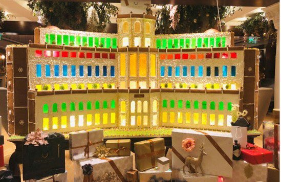 Yamadscone's tweet photo. @powerscourtHtl thanks for the #gingerbreadhouse inspo! After seeing your amazing #bestgingerbreadhotel we decided to do our own workshop today. Different in scale (&amp; quality) for sure but both bring a smile to faces and isn’t that the aim! 😍 #insideindeed #Powerscourthotel https://t.co/JHmAVZs9fh