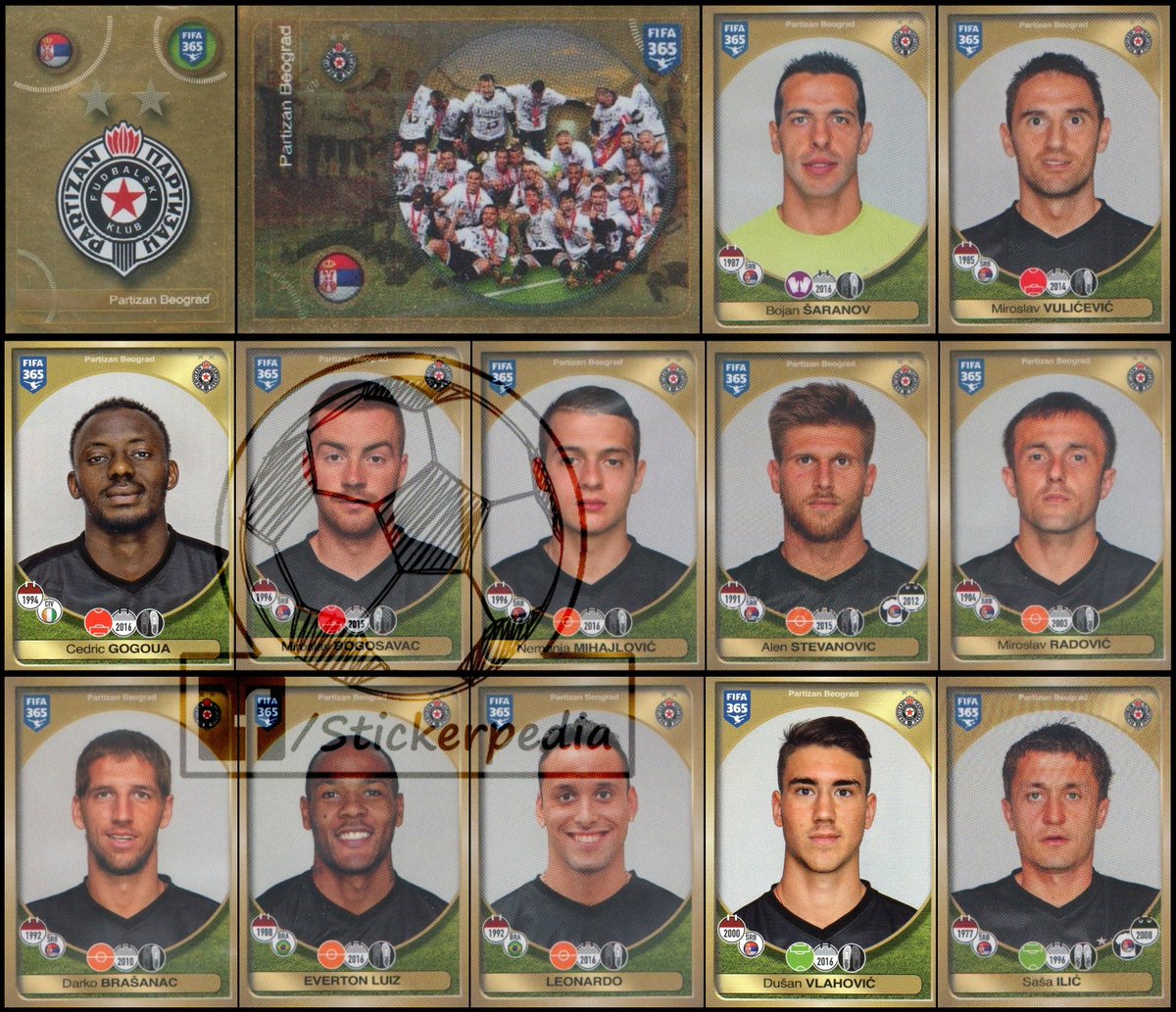#PartizanBeograd 2016/17
#Panini FIFA 365
