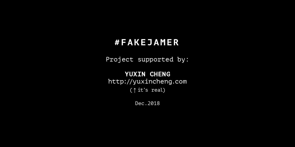 #fakejamer has only been possible due to the extraordinary support of the fantastic and talented Yuxin <a href="/fantasticyuxin/">fantasticyuxin</a>. She did all the hard work.