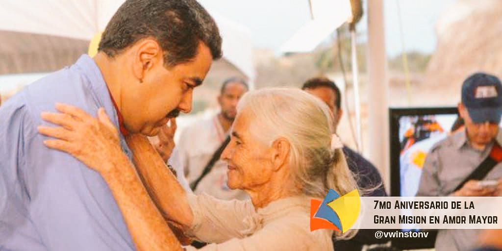 Para quienes nos dieron todo su amor y dedicación desde que nacimos, nuestros abuelitos y abuelitas, la revolución creo una misión para retribuirle su sacrificio  y compromiso: la Gran Misión en Amor Mayor. Un pequeño gesto para quien lo ha dado todo por nosotros 👵👴🇻🇪