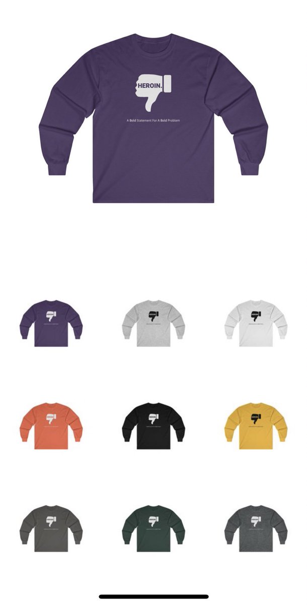 Check out this product! #ThumbsDownToHeroin On our store you can find this item and many others, and a portion of all proceeds help support the rehabilitation, recovery, and prevention of opioid victims! 
Our store can be found at: kickaddiction.store