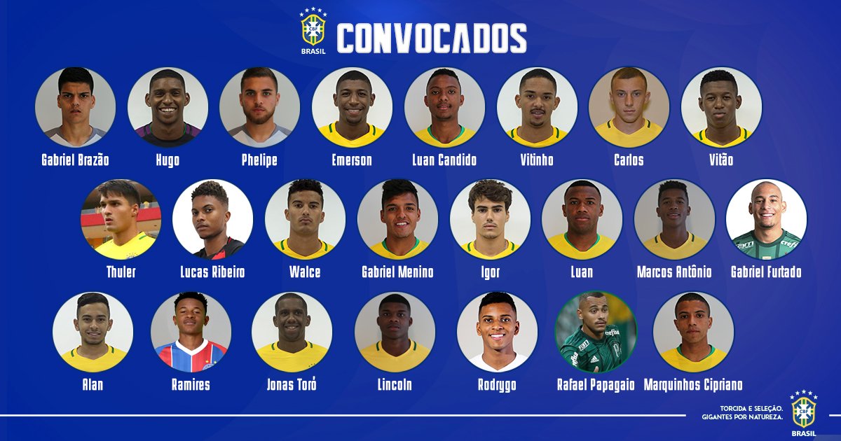 #SeleçãoSub20 convocada! Vem ver a lista do técnico Carlos Amadeu para o Sul-Americano do ano que vem. 📋⚽🇧🇷 #GigantesPorNatureza
Saiba mais em http://www.cbf.com.br
