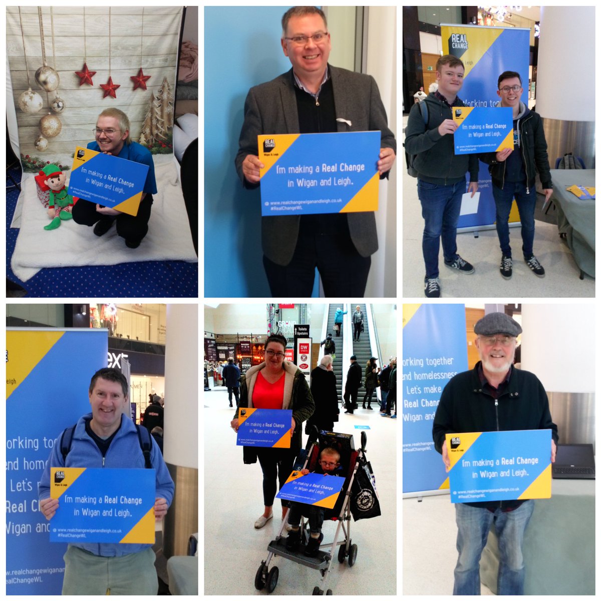 Here's some of the other people making a Real Change to homelessness today, including <a href="/WiganCouncil/">Wigan Council</a> Kevin Anderson and Billy from <a href="/maxspielmann/">Max Spielmann</a> on Market Place! #RealChangeWL