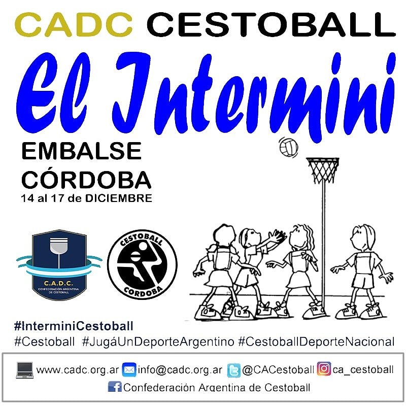 cestoballarg's tweet photo. #InterminiCestoball
#Embalse2018
14 al 17 de Diciembre.
#Cestoball
#JugáUnDeporteArgentino
#CestoballDeporteNacional
@DeportesAR @canaldeportv @TyCSports @tntodapasion https://t.co/YWjsoTn1Fh