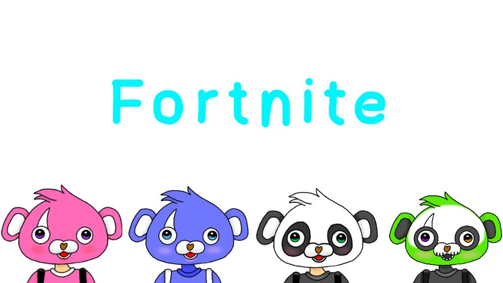 Hide Kunnn 休憩中 Ar Twitter クマちゃん大集合 Fortnite フォートナイトイラスト ピンクのクマちゃん 青クマちゃん パンダちゃん 恐怖のクマちゃん