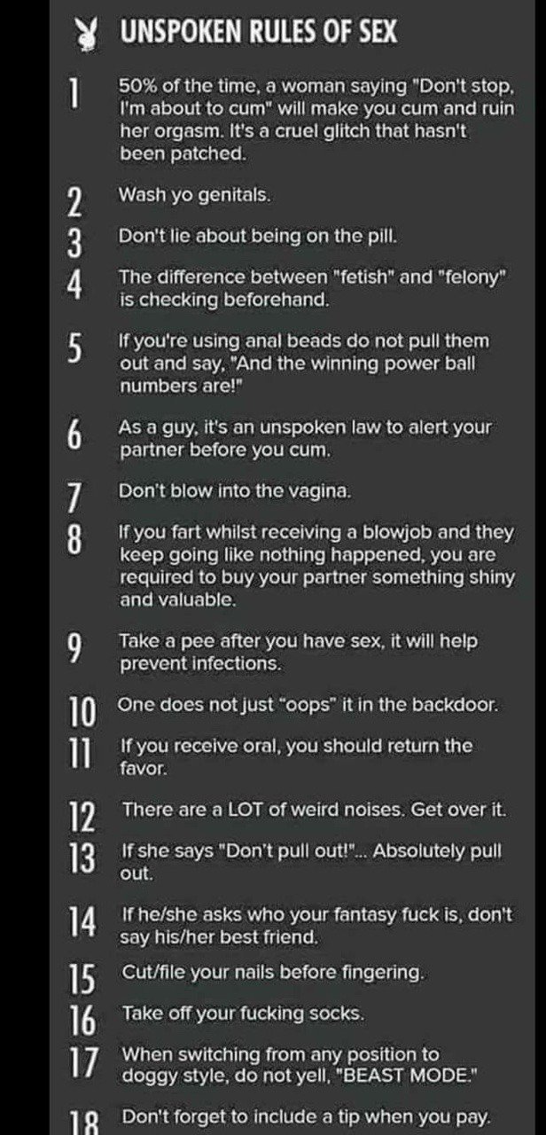 Irreverent Games On Twitter Sex Rules Yeah The Top 18 Rules Of Sex