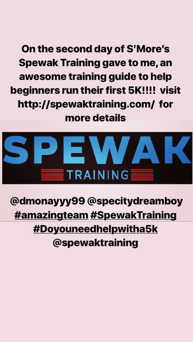 22Bands's tweet image. On the second day of S’More’s Spewak Training gave to me, an awesome training guide to help beginners run their first 5K!!!! visit  spewaktraining.com  for more details @spewaktraining @SpeCityDreamBoy  #Season4giving  #amazingteam #SpewakTraining #Doyouneedhelpwitha5k