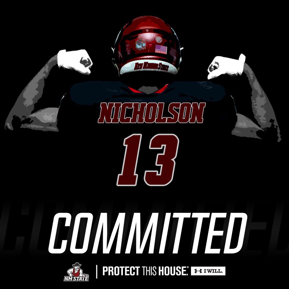 If you know me/football you know this is a great move! Can’t wait to kill it with my new brothers @ New Mexico State .. I’m coming in to give everybody hell 💯 #Allin #Vision @CoachCoryNMSU @dougmartinnmsu
