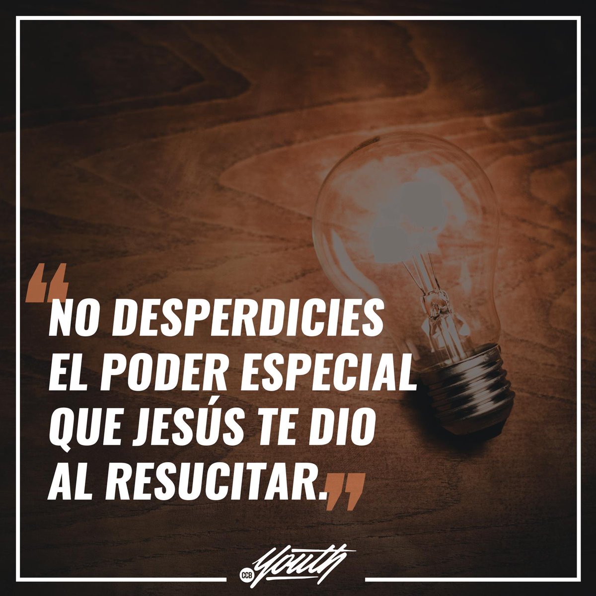 ccbyouthpr's tweet photo. El poder que Jesús te dio al resucitar es más grande que la adversidad, que el temor, que el fracaso y de todo lo que se pueda levantar en tu contra. #CCBDorado #CCBYouth #MensajeDiario https://t.co/byEuGID2AU