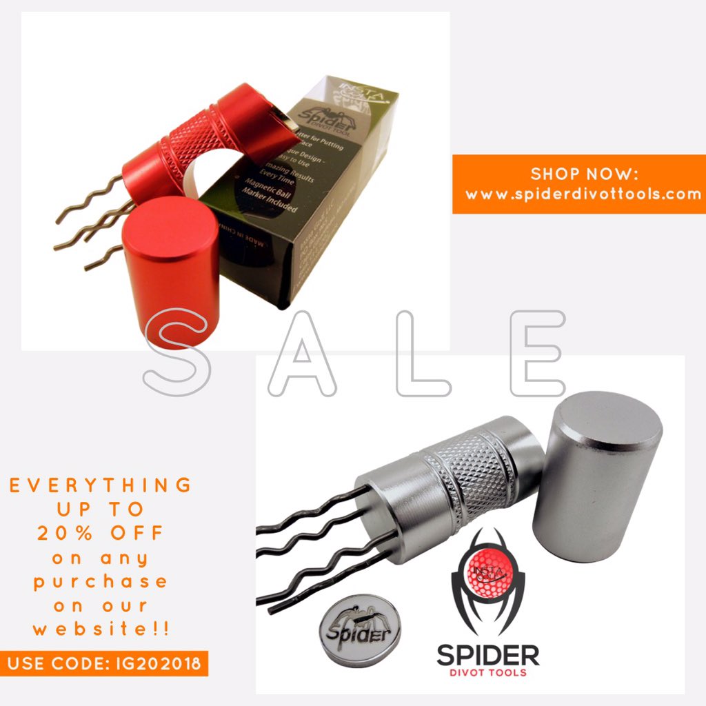 It's December❄️❄️, Let's start Holiday Countdown Sale🎁🎁
If you are searching for the perfect gift for any golfer we are here for you 😉 
Shop our Spider Divot Tools 👇🏼
spiderdivottools.com
YOU WILL NEVER REGRET!👍🏻
#ThursdayThoughts #golfer #lovegolf