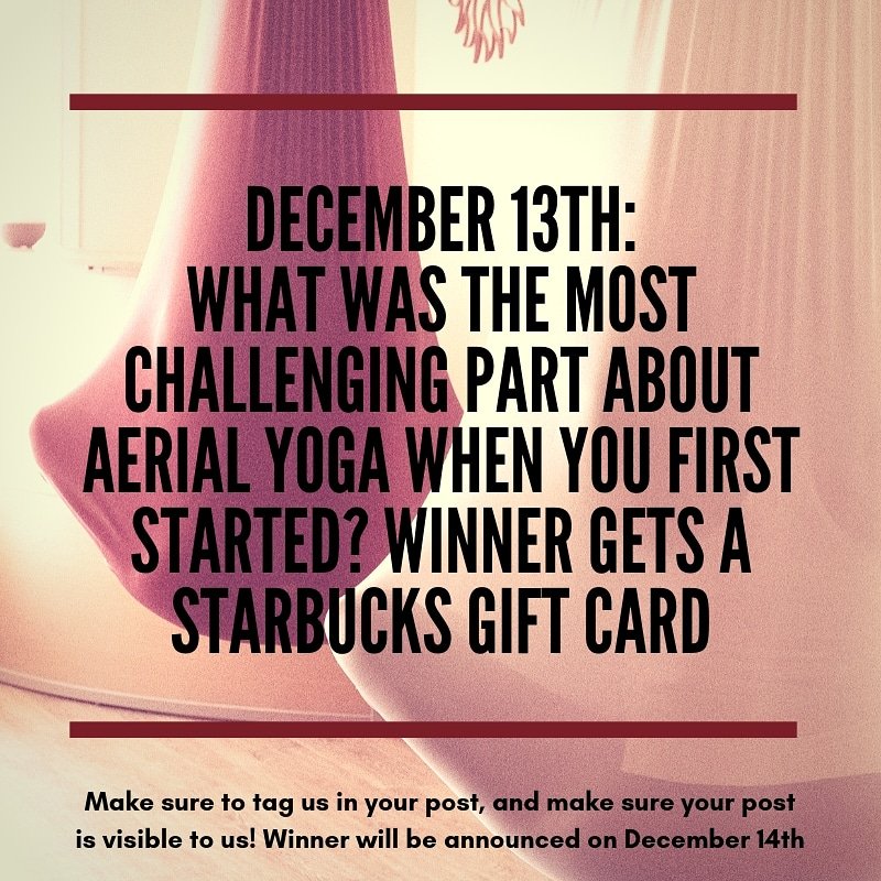 FitnFlyYogi's tweet photo. I know aerial yoga can seem intimidating. Tell us, what was the hardest part about aerial yoga for you when you first started? Winner gets a $10 gift card to Starbucks, our next-door neighbors that keep us caffeinated!

#aerialyoga #yogaeverydamnday
 #holidaychallenge #scottsdale https://t.co/cYphZphCiu