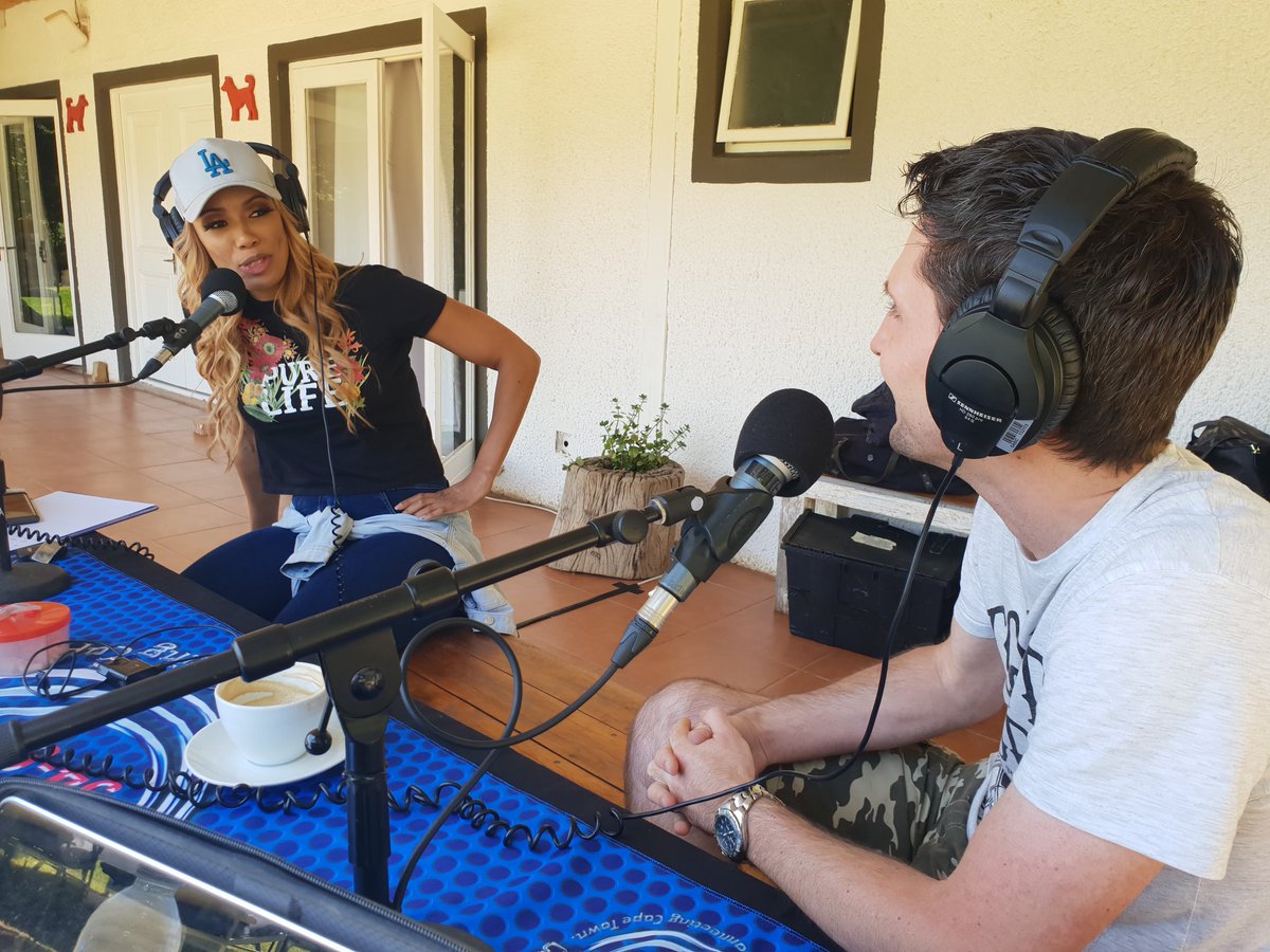 NicPretorius's tweet photo. So lekker to be out of studio for a change! 😉 #lunchwithleighanne @GoodHopeFM @LeighAnne_Will https://t.co/BCkaQn0j4i