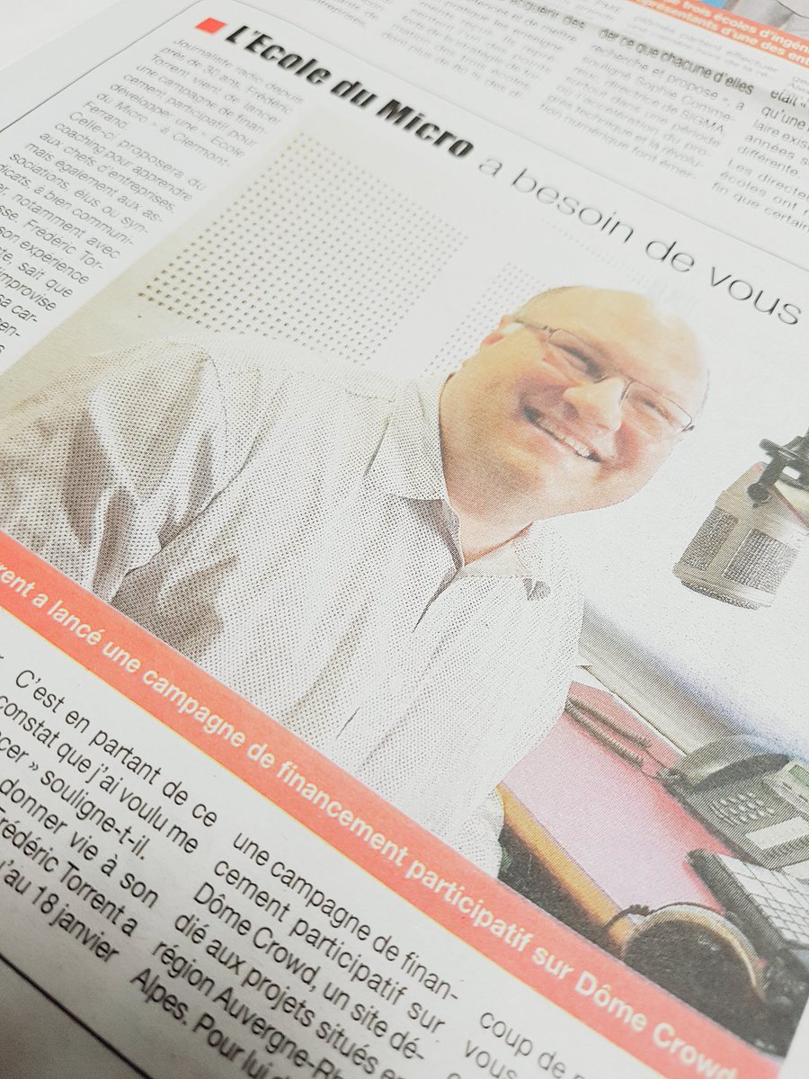 Aider les #PMEPMI ou les associations à mieux communiquer avec la presse. C'est la très bonne idée de l'Ecole du Micro, lancée par <a href="/fredtorrent/">Frédéric TORRENT</a> et ouverte au financement participatif sur <a href="/DomeCrowd/">DomeCrowd</a>. Car communiquer avec la presse ne s'improvise pas 👏