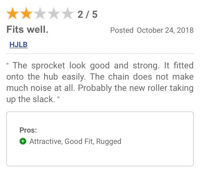 “This product is really good. I give it two stars.” Fuckwit.