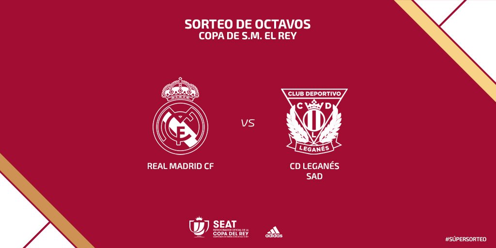 Real Madrid-Leganés en octavos.