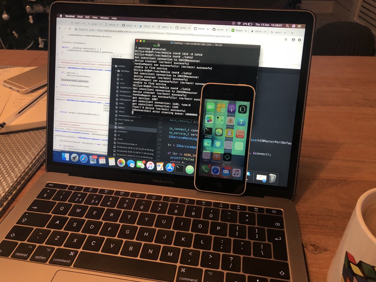 bellis1000's tweet photo. Been studying the Pangu9 IOHIDResource kernel bug this past week and have been learning a lot more about IOKit as an attack surface. Very interesting stuff! https://t.co/ObfMVN2edl