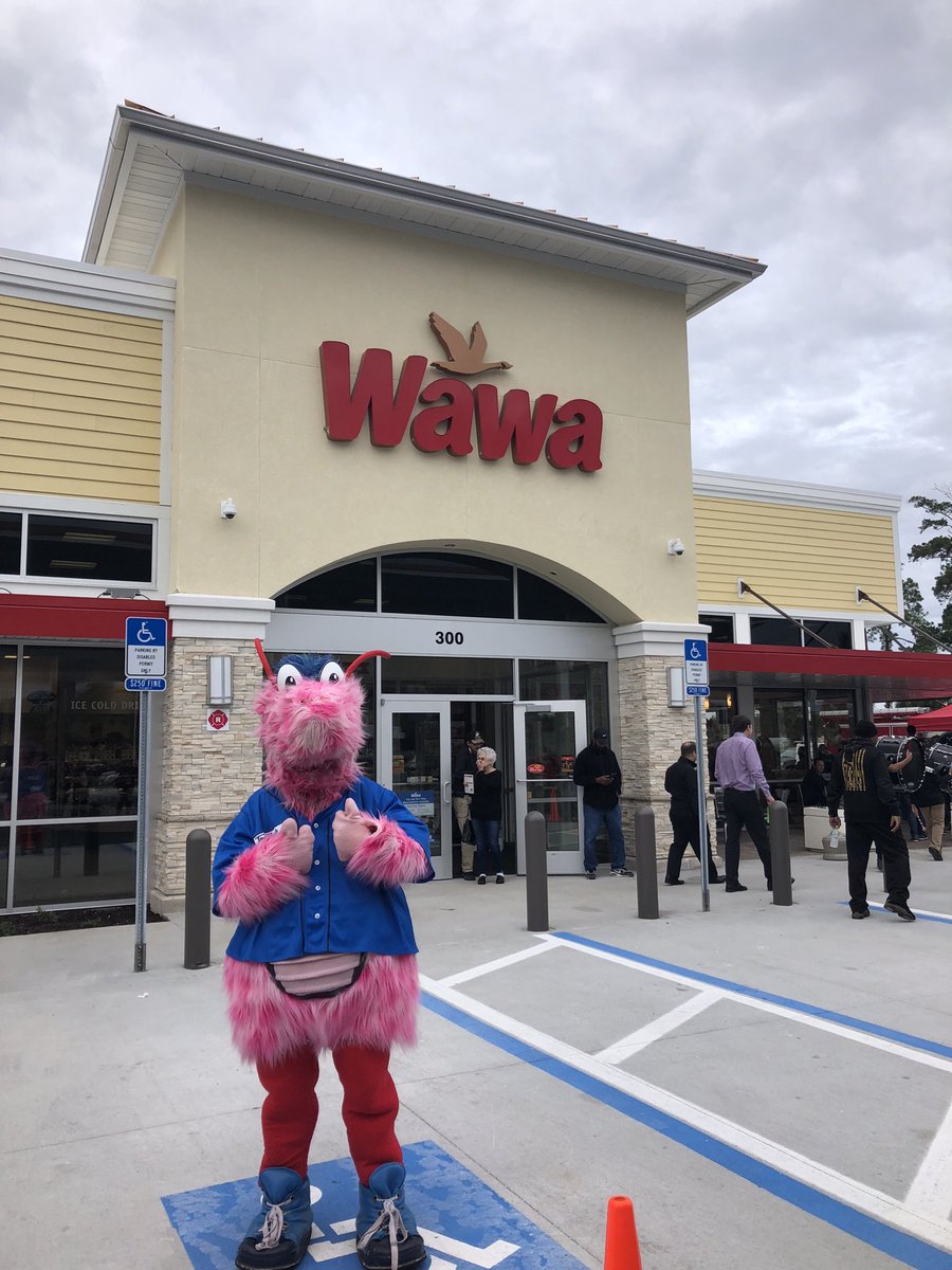 JaxShrimp's tweet photo. There’s a #ScampiSighting at @Wawa’s newest location in Orange Park! This sighting has been driven by @TomBushMotors. #ShrimpService https://t.co/XcipHNhXC5