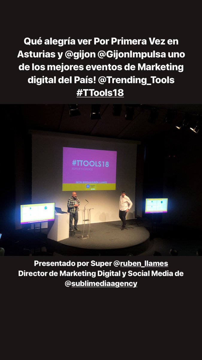 sublimediagency's tweet photo. @rubenllames en @Trending_Tools @gijon @GijonImpulsa #TTools2018 https://t.co/iCq6IbP5HH