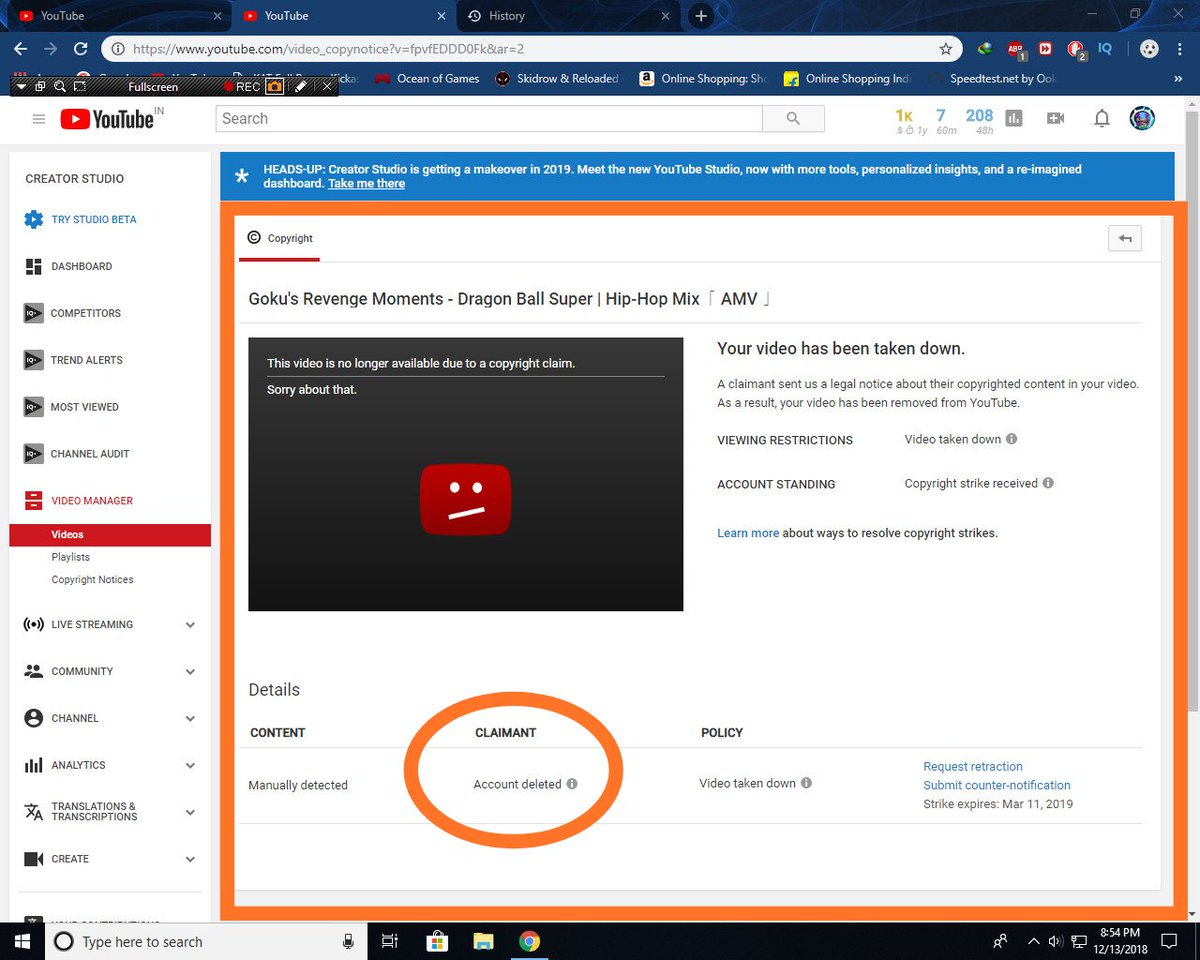 DragonBall_Hype's tweet photo. Please Guy's Help Me Anybody Give Me Strike In My New Video He Is Not Toei He Gave Me Strike And Delete There Account So What Can I Do ? I Make This Video Is Under Fair Use No Way To Remove By Toei Animation Some Hater Doing This Shit Please Help Me ;) 🙏🙏🙏 https://t.co/zd77VPguaU