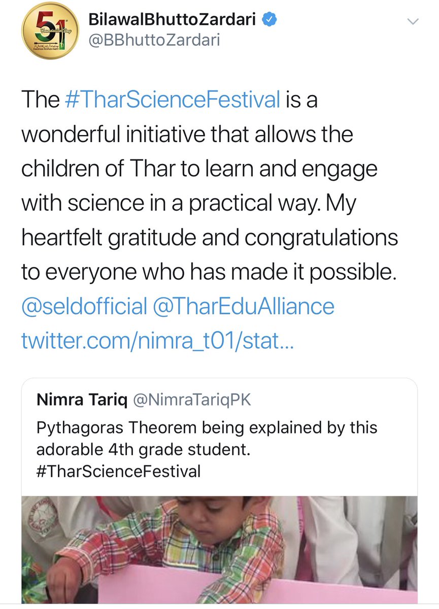 MathsSciencePK's tweet photo. Looking forward to @TaimurTapur and @sardarshah1’s presence at the #LaarScienceFestival. Political ownership of such initiatives is key!
#MathsAurScience #Inspire https://t.co/1g8hzQ9vrA