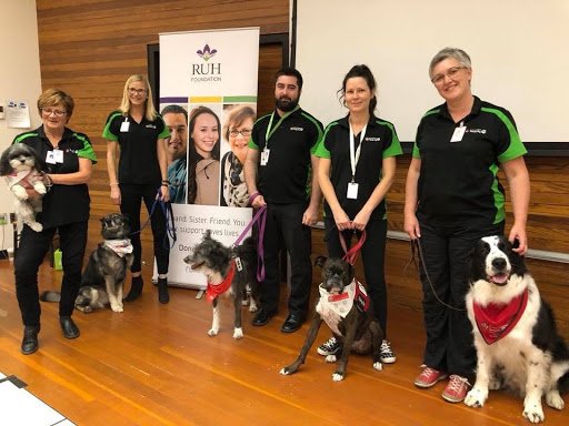 We have therapy dogs in our Emergency Department and it is awesome :) Details on the program are here canadiem.org/murphy-mondays… AND there's a children's book about it and two of our favourite trailblazers - Murphy and Jane.