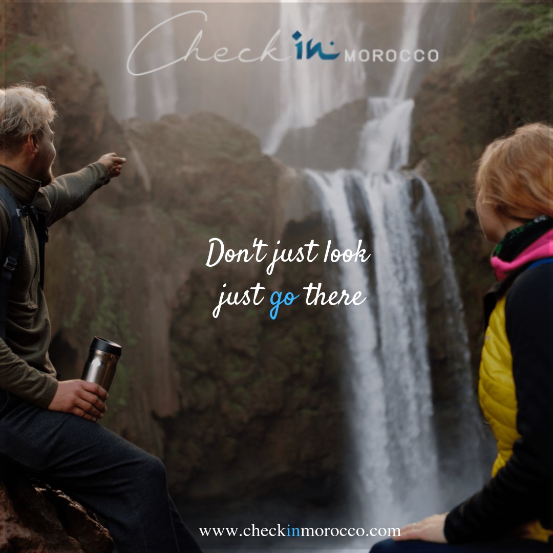 CheckInMorocco's tweet photo. Don't just look, go over there and have a real time experience at least once, with #checkinmorocco you always enjoy every moment when you travel to #Morocco
Picture taken in #Ouzoud Waterfalls
#letstraveltoday #viajes #travel #marrakech
contact@checkinmorocco.com https://t.co/XvarWUbwTg