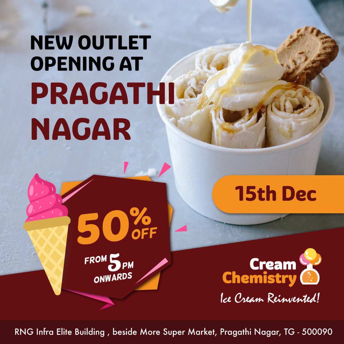 Cream_Chemistry's tweet photo. #CreamChemistry #PragathiNagar
#Hyderabad https://t.co/V88bUFt1Ro