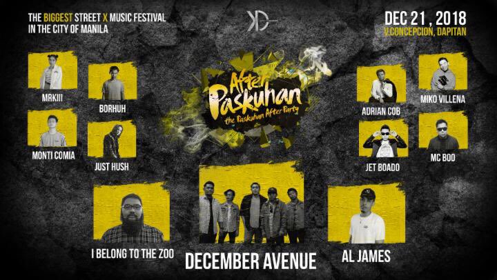 afterpaskuhan's tweet photo. 1 week to go before the BIGGEST Street x Music festival in the City of Manila! Grab your tix now before it's too late! #AfterPaskuhan2018 https://t.co/veF4z6bfjC