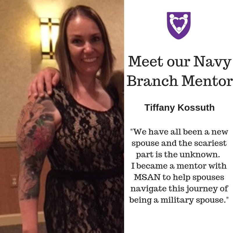 MilSpouseAdvNet's tweet photo. We would like to introduce to you Tiffany Kossuth, our Navy Branch Mentor. #MSAN #teammember #programmentor #StrongSpousesStrongerFamilies #branchmanager #mentor #promotion https://t.co/K8YvsiRQvR