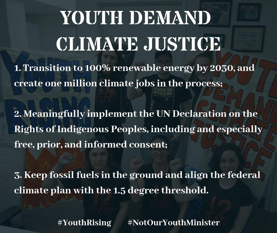 YouthRising2030's tweet photo. @hayleycbz was on the @TheCurrentCBC this morning talking about #YouthRising and transitioning to a climate just future in the next 11 years. Tomorrow @cathmckenna will be on the Current responding. Tweet @cathmckenna and call on her to implement the #YouthRising demands! https://t.co/nem1ZyouKY