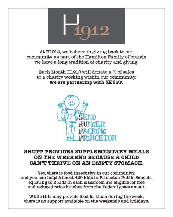 A huge thank you from everyone at Send Hunger Packing Princeton to our friends at #H1912Vintage in Princeton. Their generosity helps us to help the kids in our community