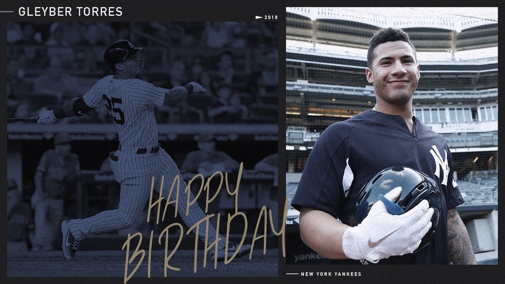 They grow up so fast, don’t they?  Join us in wishing @TorresGleyber a Happy Birthday 🎉 https://t.co/iILtgY40BM