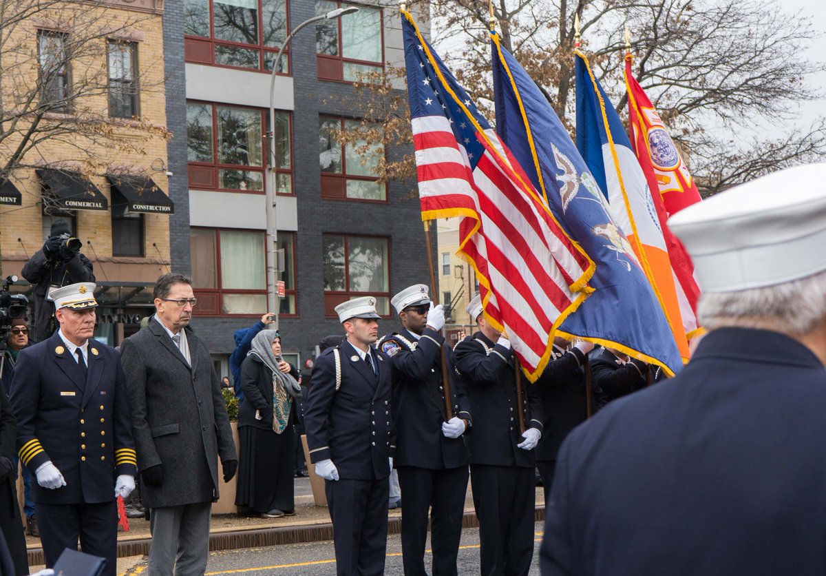 FDNY's tweet photo. Today #FDNY laid to rest Firefighter Faizal Coto of #Engine245. Firefighter Coto was a 3-year veteran of the FDNY, and was murdered on Sunday, December 9, while on his way to work. Read more: https://t.co/XGVrLMsIS3 https://t.co/ejwWWSXJ5F